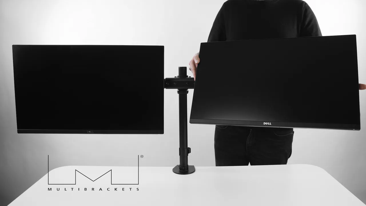 Multibrackets M Deskmount Basic Dual, -monitor arm, black, 15&quot;-27&quot;, 7,5kg