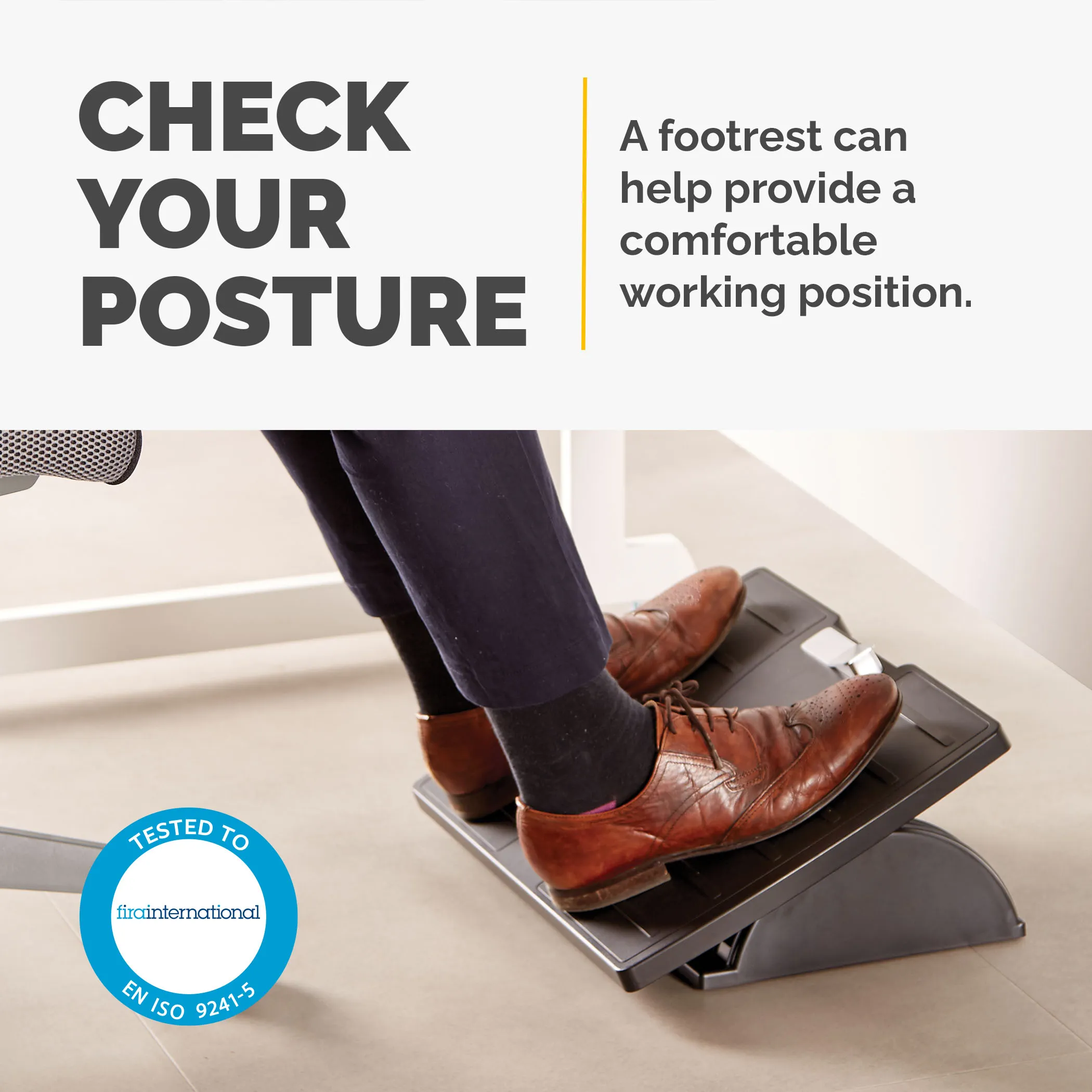 FELLOWES Adjustable Footrest Office Suites with Microban