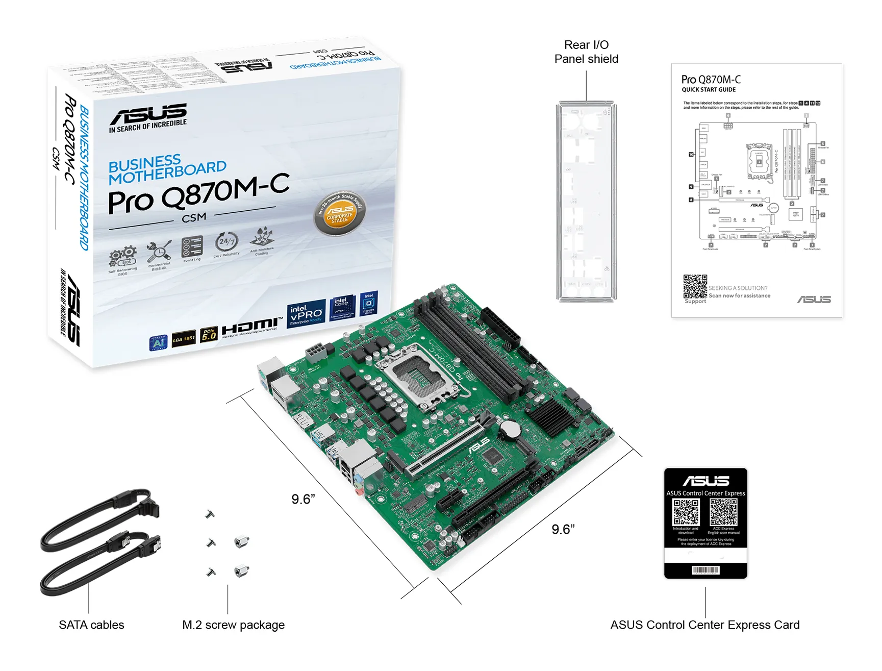 Asus PRO Q870M-C-CSM mATX - motherboard