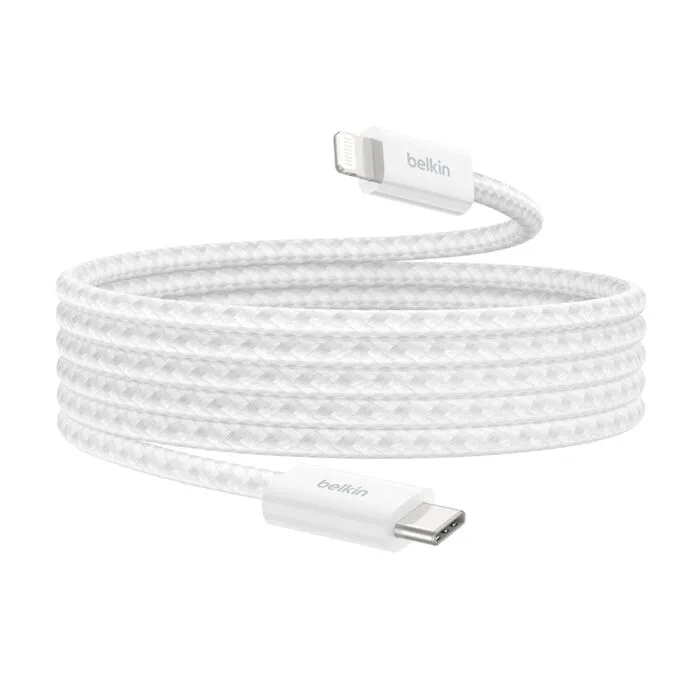 Belkin USB-C to Lightning cable, 1.5 m, White, 2 pcs