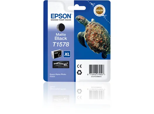 Epson T1578 M XL -mustekasetti, 25.9 ml, musta