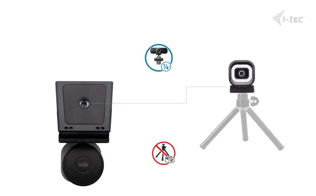 i-tec Solomon 700 Stream CAMSOLOMON4K700 4K UHD, 60fps -webkamera + rengasvalo