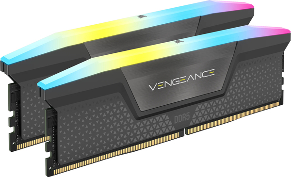CORSAIR VENGEANCE RGB 96GB 2x48GB DDR5 6000MT/s CL30-36-36-76 1.40V AMD EXPO &amp; Intel XMP, Grey