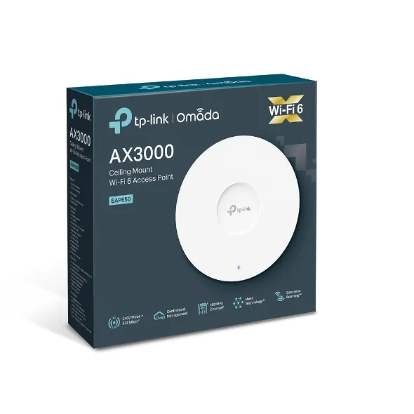 TP-Link Omada EAP650 Ceiling, AX3000, Wi-Fi 6 - access point