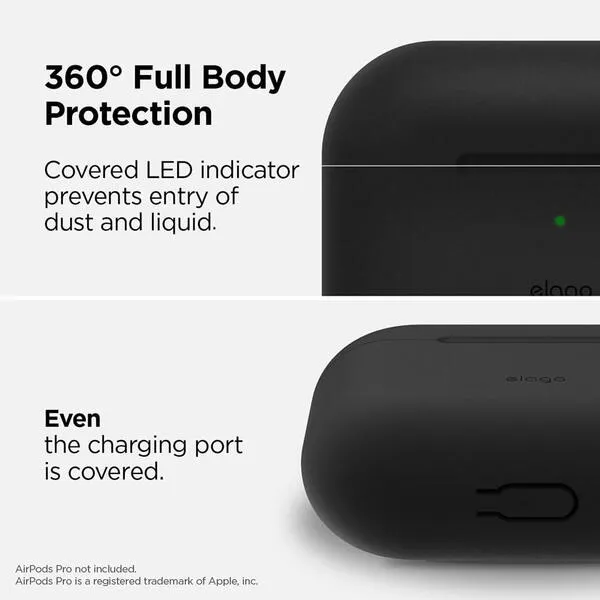ELAGO Suojalaukku Airpod Pro Karabiinilukko Musta