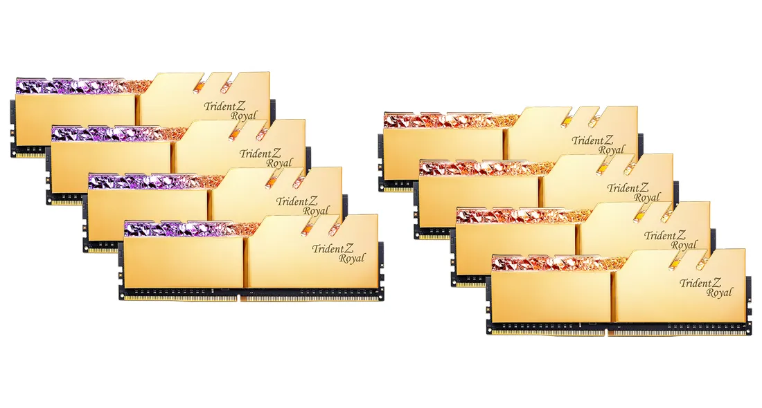 G.Skill Trident Z Royal 128 Gt (8 x 16 Gt) DDR4 3200 MHz, CL16 -muisti, Kulta