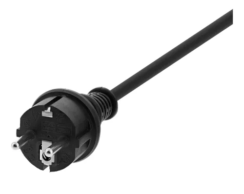 Deltaco Adapter cabel, CEE 16A, CEE socket to CEE7/7 male, outdoor-use IP44, 1m, Black