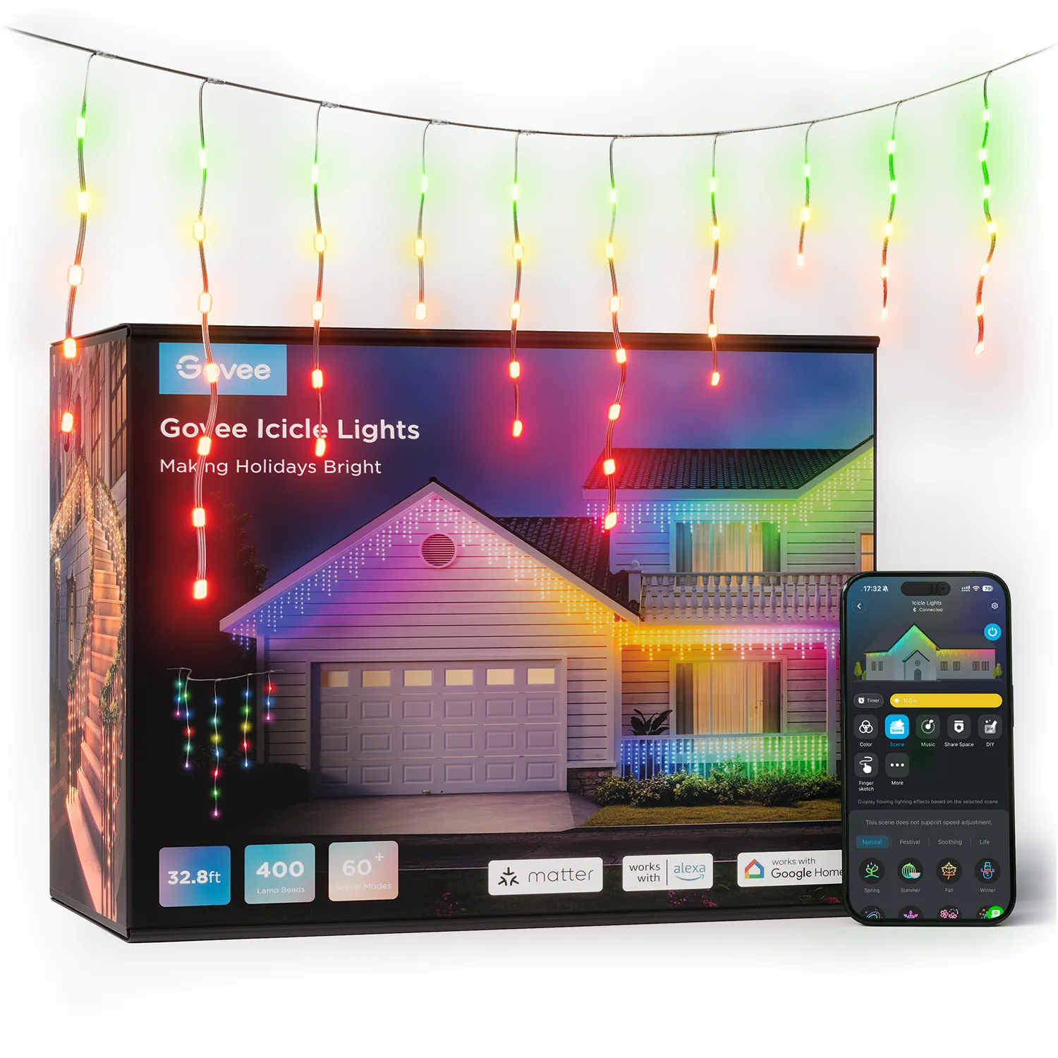 Govee Icicle Ligths - led strip for outdoors, 10 meters