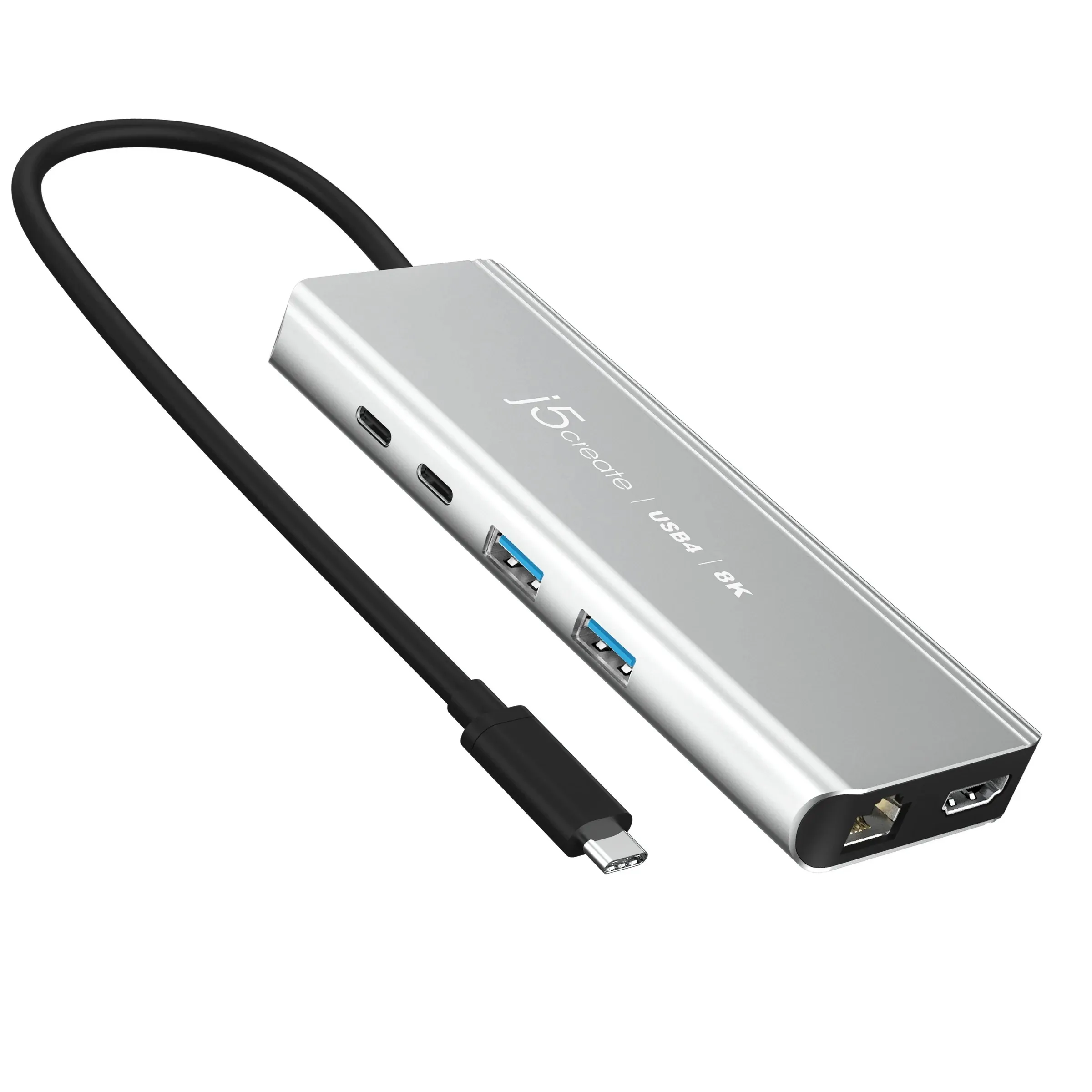 J5 Create USB4 8K MULTI-PORT HUB SPACE - GREY