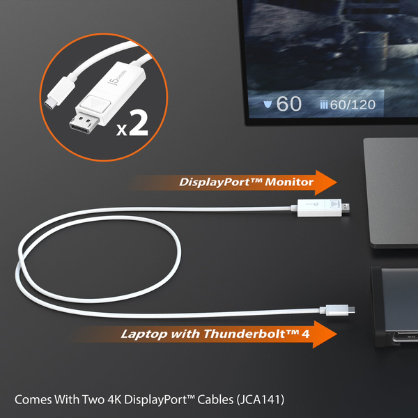 J5 Create 8K THUNDERBOLT 4 DOCKING - STATION - UK BLACK/SPACE GREY