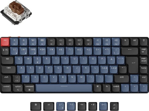 Keychron K3 Pro, QMK/VIA, RGB, Aluminium, Hot Swap 75%, Gateron Low Profile Brown - wireless gaming keyboard