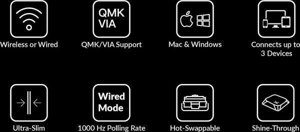 Keychron K3 Pro, QMK/VIA, RGB, Aluminium, Hot Swap 75%, Gateron Low Profile Brown - wireless gaming keyboard