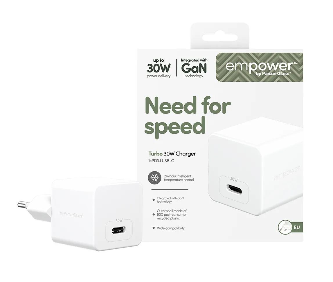 PANZERGLASS Empower Turbo 30W - Str&ouml;madapter, Vit