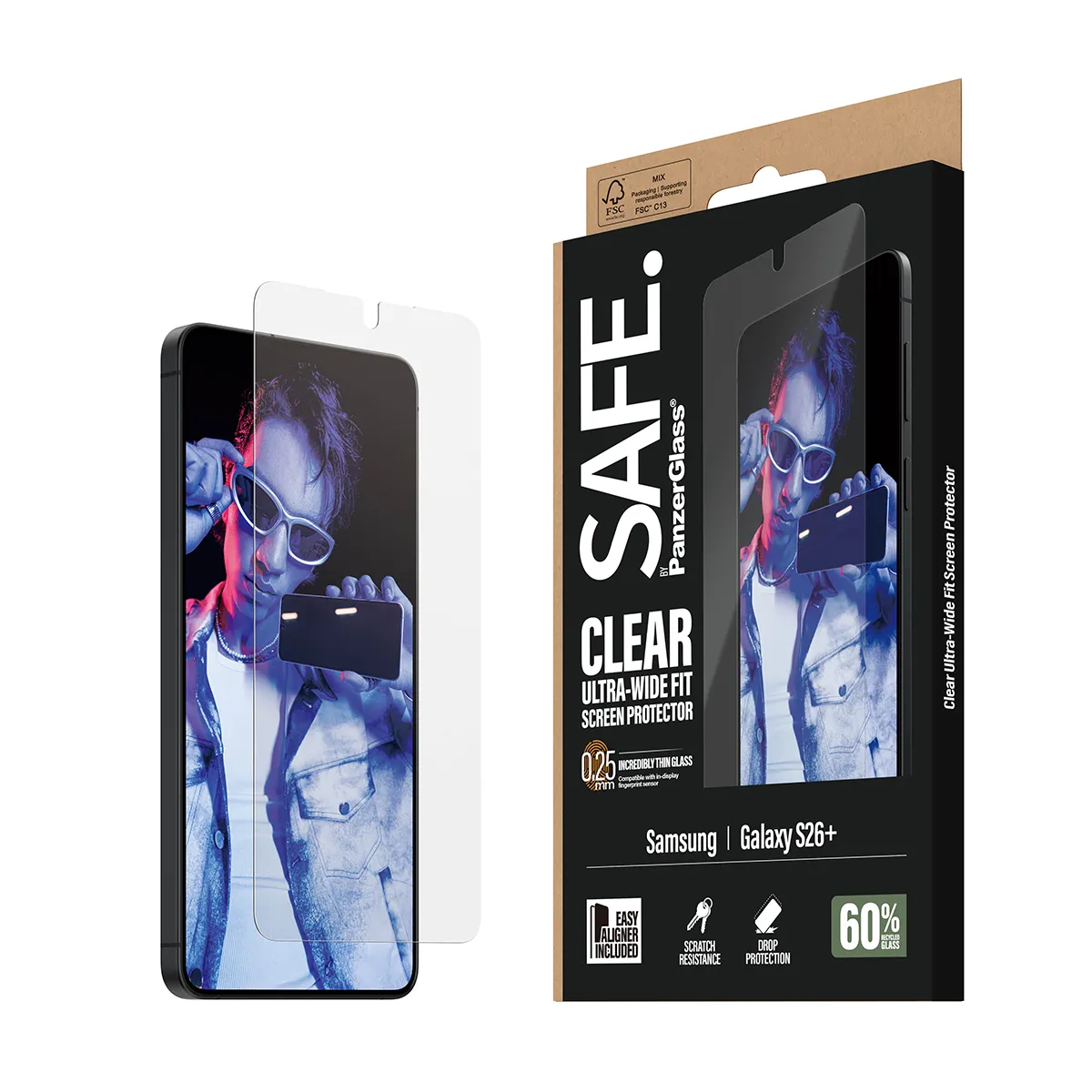 PanzerGlass SAFE Ultra-Wide Fit Alignerkit Galaxy S26 Plus - sk&auml;rmskydd