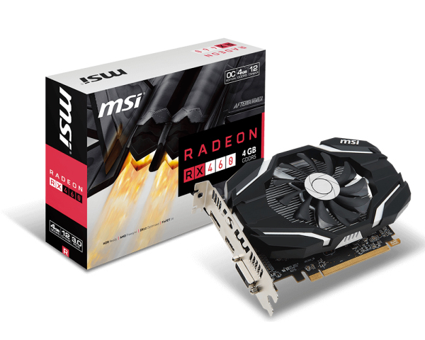 MSI Radeon RX 460 4GB OC -n&auml;yt&ouml;nohjain