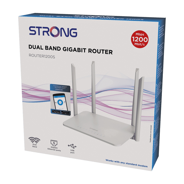 Strong Dualband Wifi-router 1200Mbit 4x Gigabit LAN