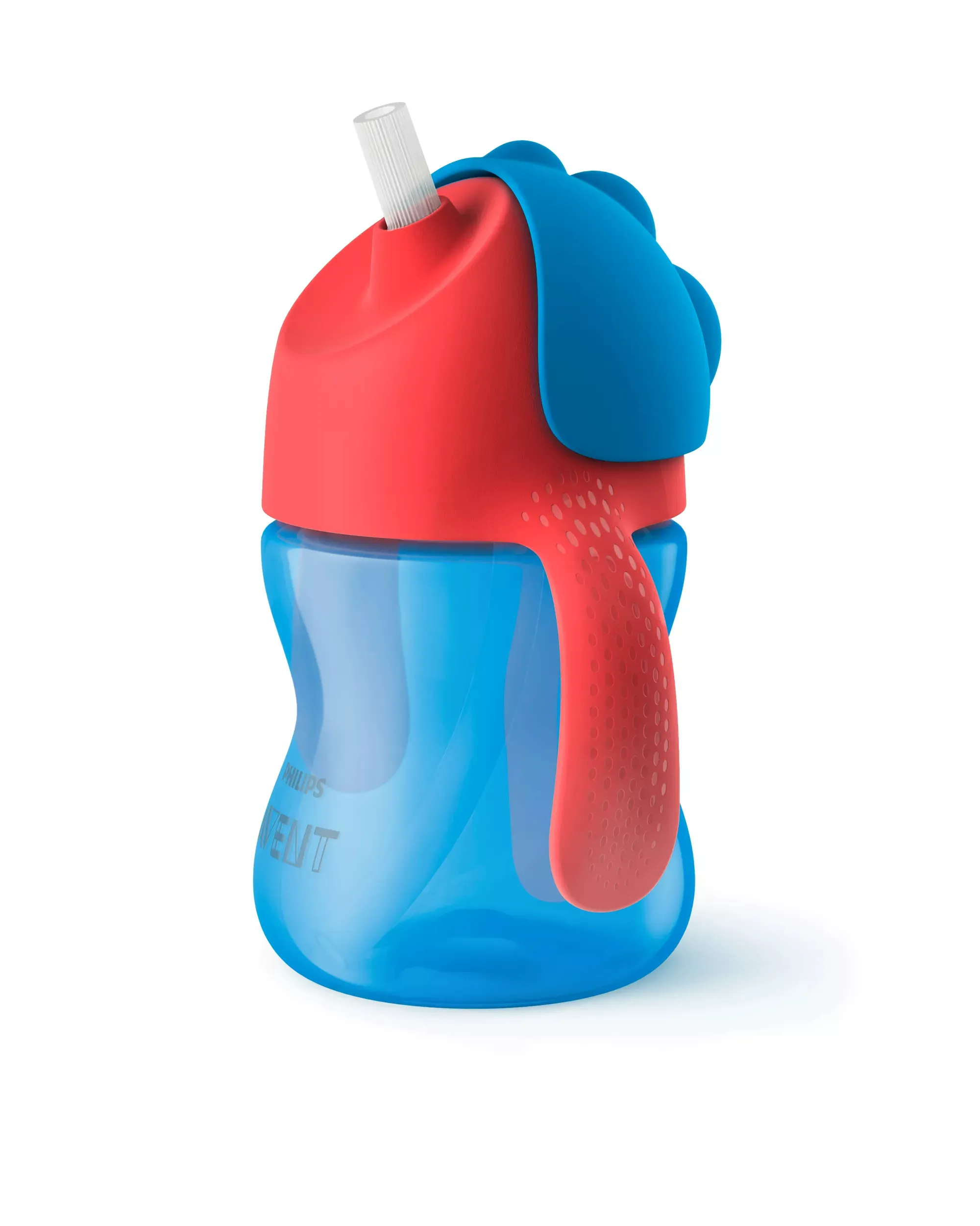 Philips Avent Bendy Straw Cup with Handles, Blue and Red, 200 ml