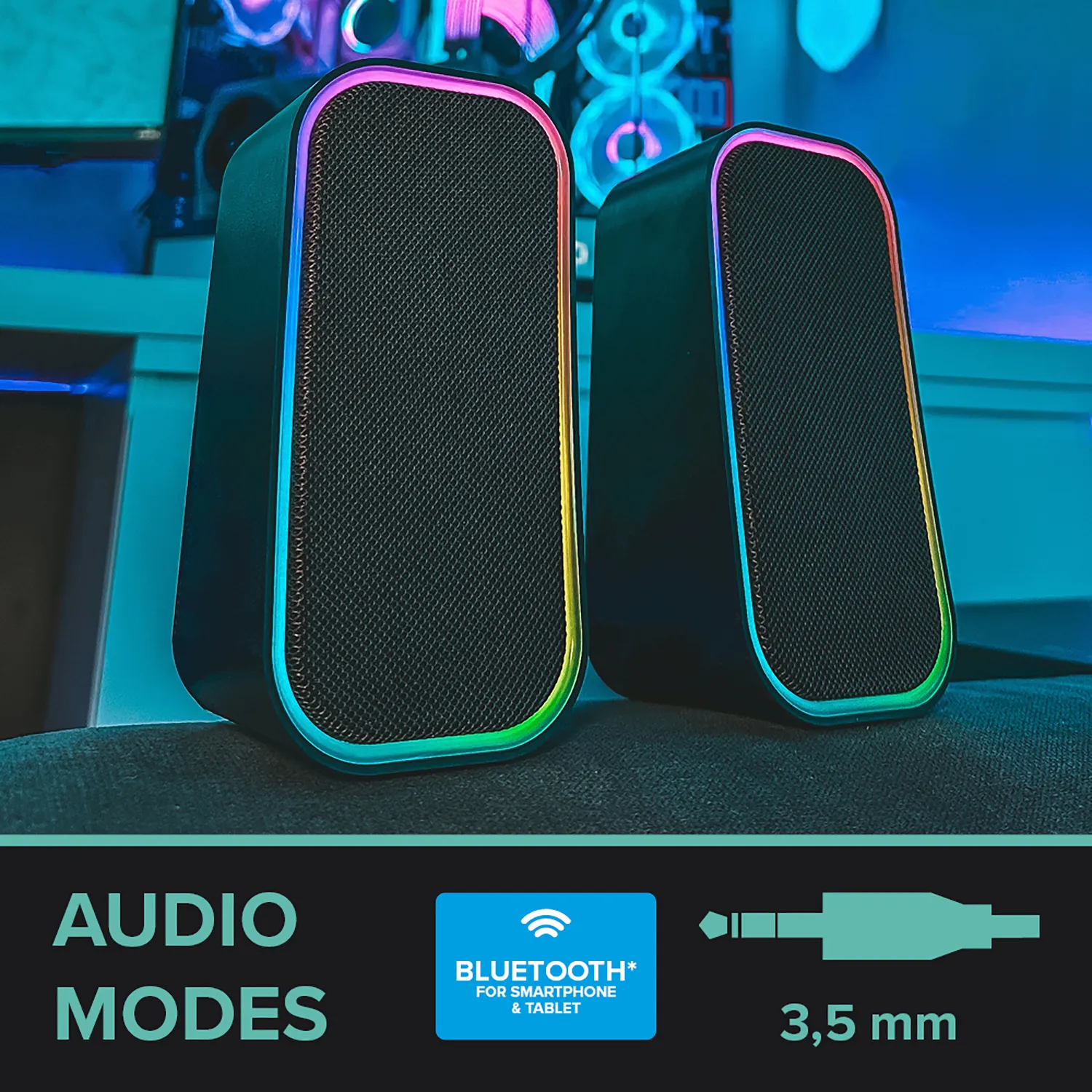 SpeedLink TOKEN RGB Gaming Stereo Speaker, black