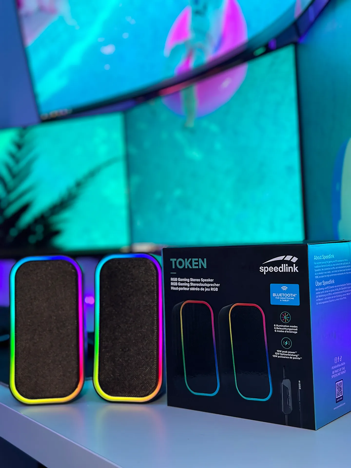 SpeedLink TOKEN RGB Gaming Stereo Speaker, black