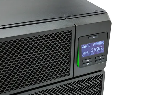 APC Smart-UPS On-Line 8000 VA / 8000 W 5 min (50% 14 min) Double Conversion Online 6U 19&quot; Rackoumt UPS 230V. Tulo kiinteasennus 230V (1PH+N+G) tai 400 V kolmeva