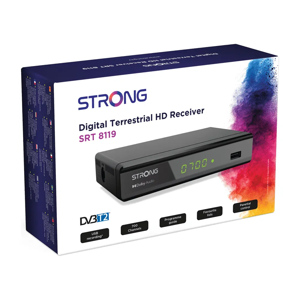 STRONG SRT8119 Full HD DVB-T2 Terrestrial Receiver - Black