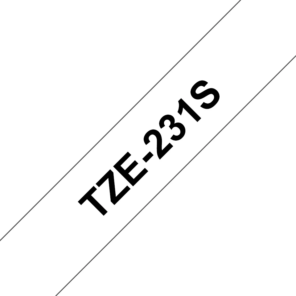 BROTHER TZE231S 12 BLACK ON WHITE