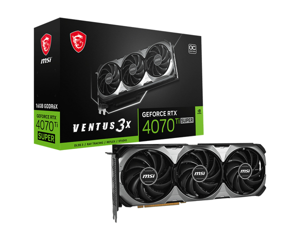 MSI GeForce RTX 4070 Ti SUPER 16G VENTUS 3X OC - graphics card - GeForce RTX 4070 Ti Super - 16 GB