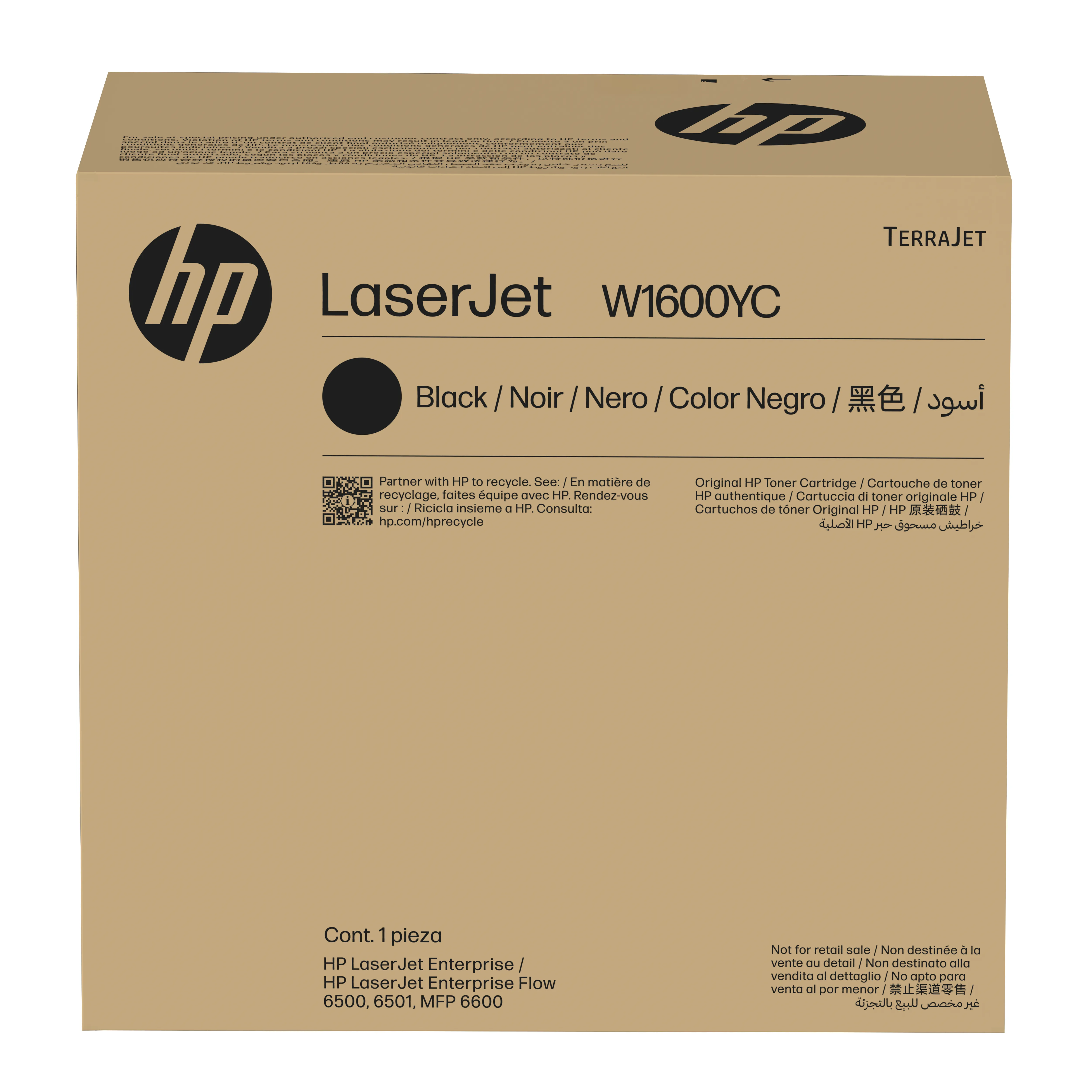 HP 160Y toner cartridge, Black