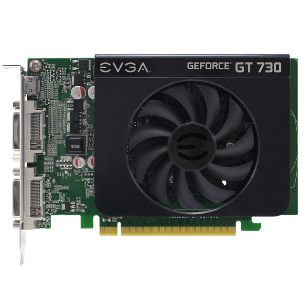 EVGA GeForce GT 730 4GB FAN GDDR3 PCI-E X16 DVI HDMI VGA -n&auml;yt&ouml;nohjain