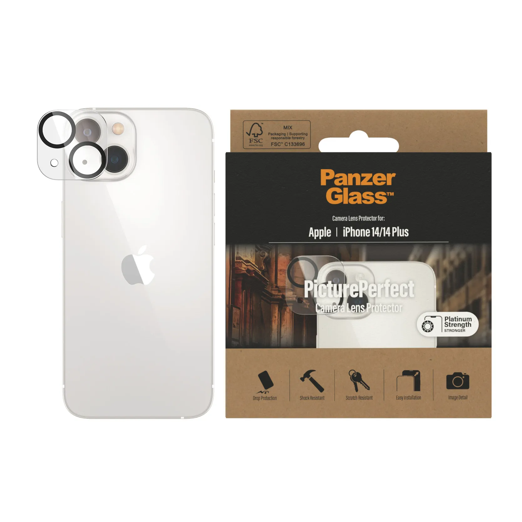 PanzerGlass PicturePerfect, iPhone 14 / 14 Plus -kameran linssinsuoja