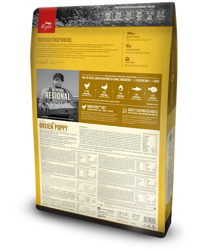 Orijen Puppy, Dry food for dogs, Grain Free, 6kg