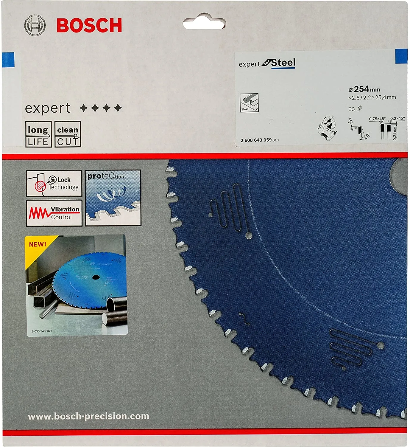 Bosch Expert for Steel - Rundsavsklinge - for stå - 254 mm - 60 tænder