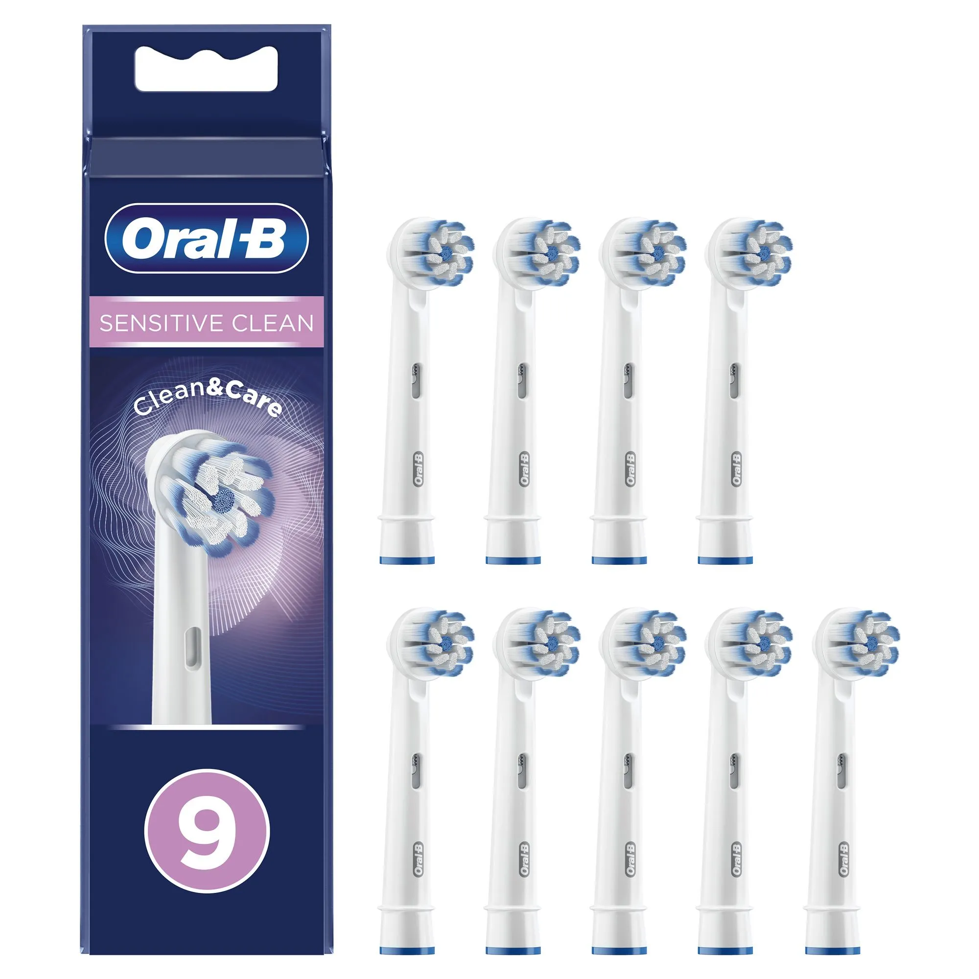 Oral-B Sensitive Clean - borsthuvud, 9 st