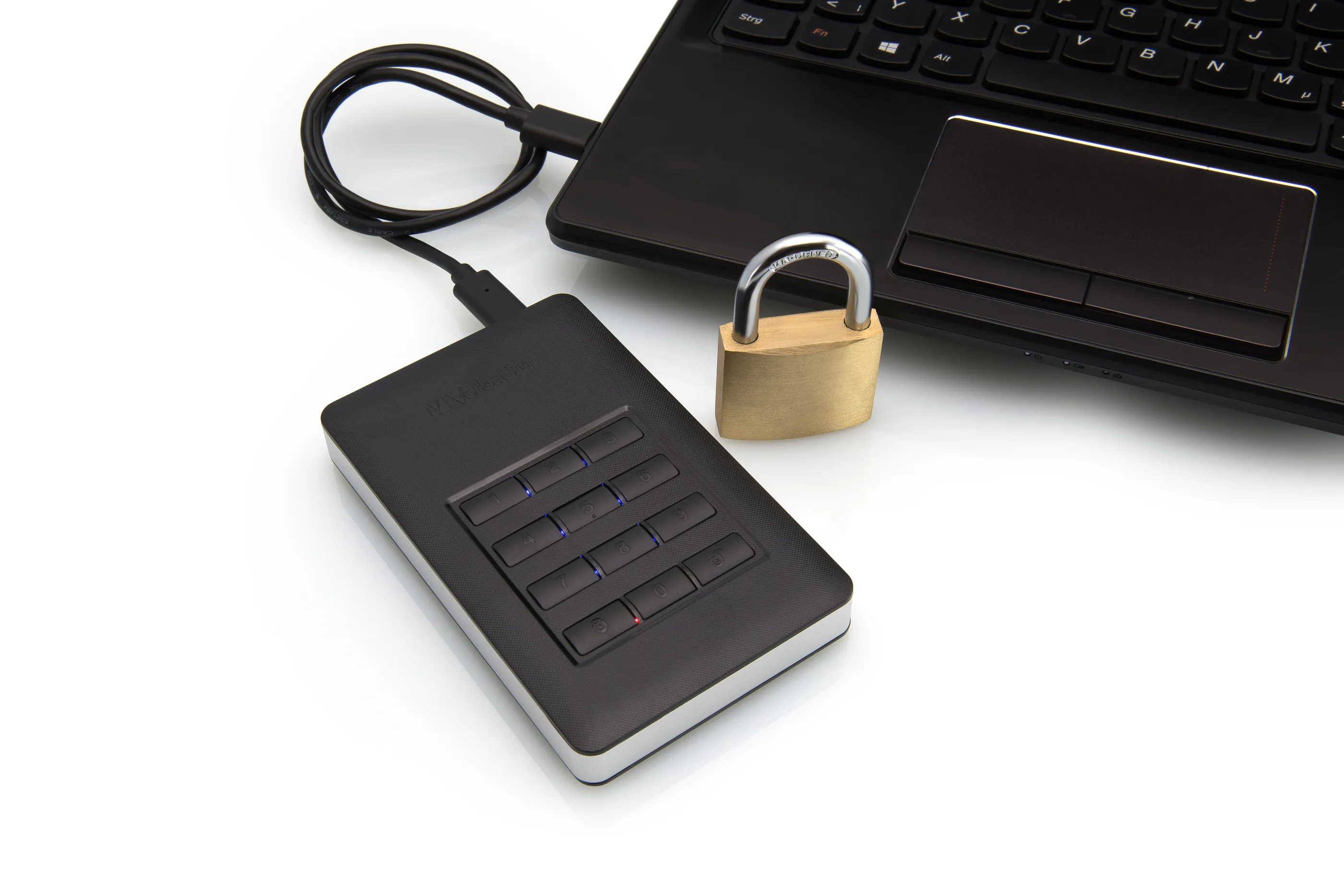 Verbatim Store 'n' Go Secure 2 TB - extern h&aring;rddisk , Svart/Silver