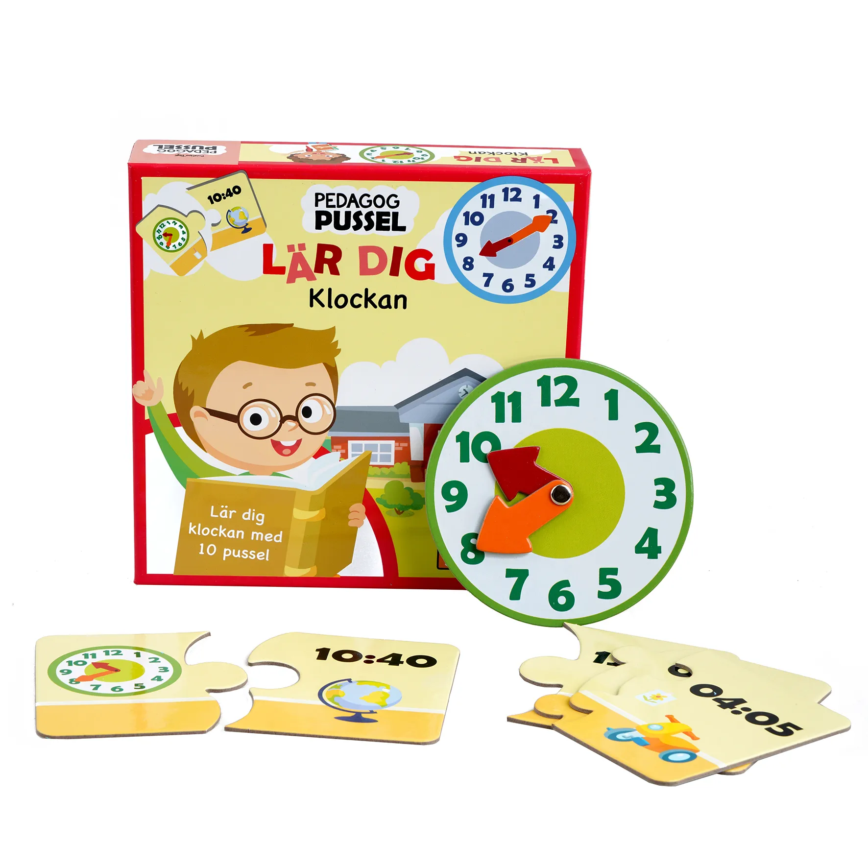 Barbo Classic Pedagog Pussel L&auml;r Dig Klockan - br&auml;dspel (SE)