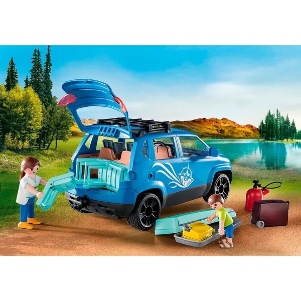 Playmobil Family Fun Caravan with car, construction toy