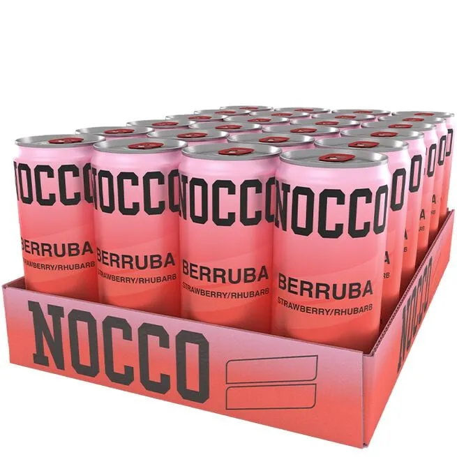 NOCCO BCAA Berruba -energy drink 330ml, 24 Pack
