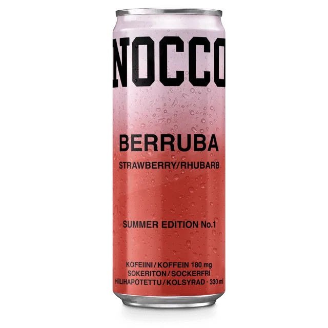 NOCCO BCAA Berruba -energy drink 330ml, 24 Pack