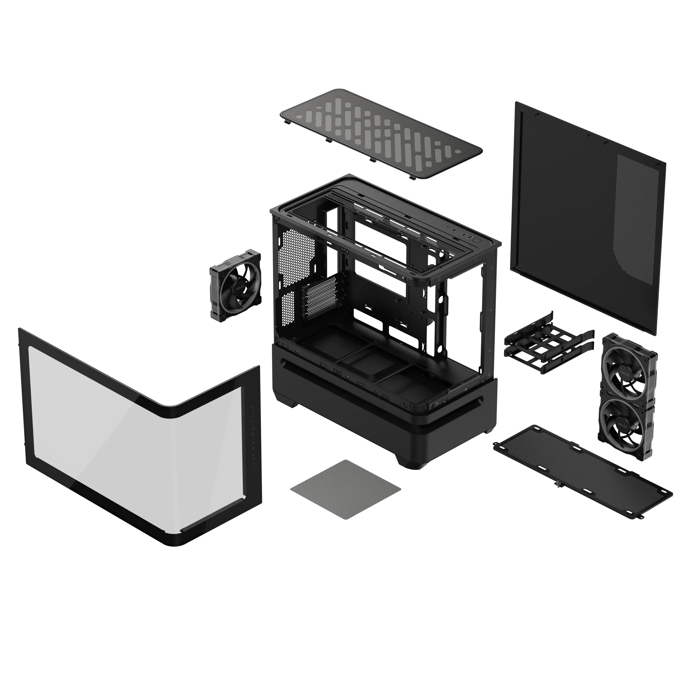 Asus Prime AP202 ARGB -miditornikotelo ikkunalla, Musta