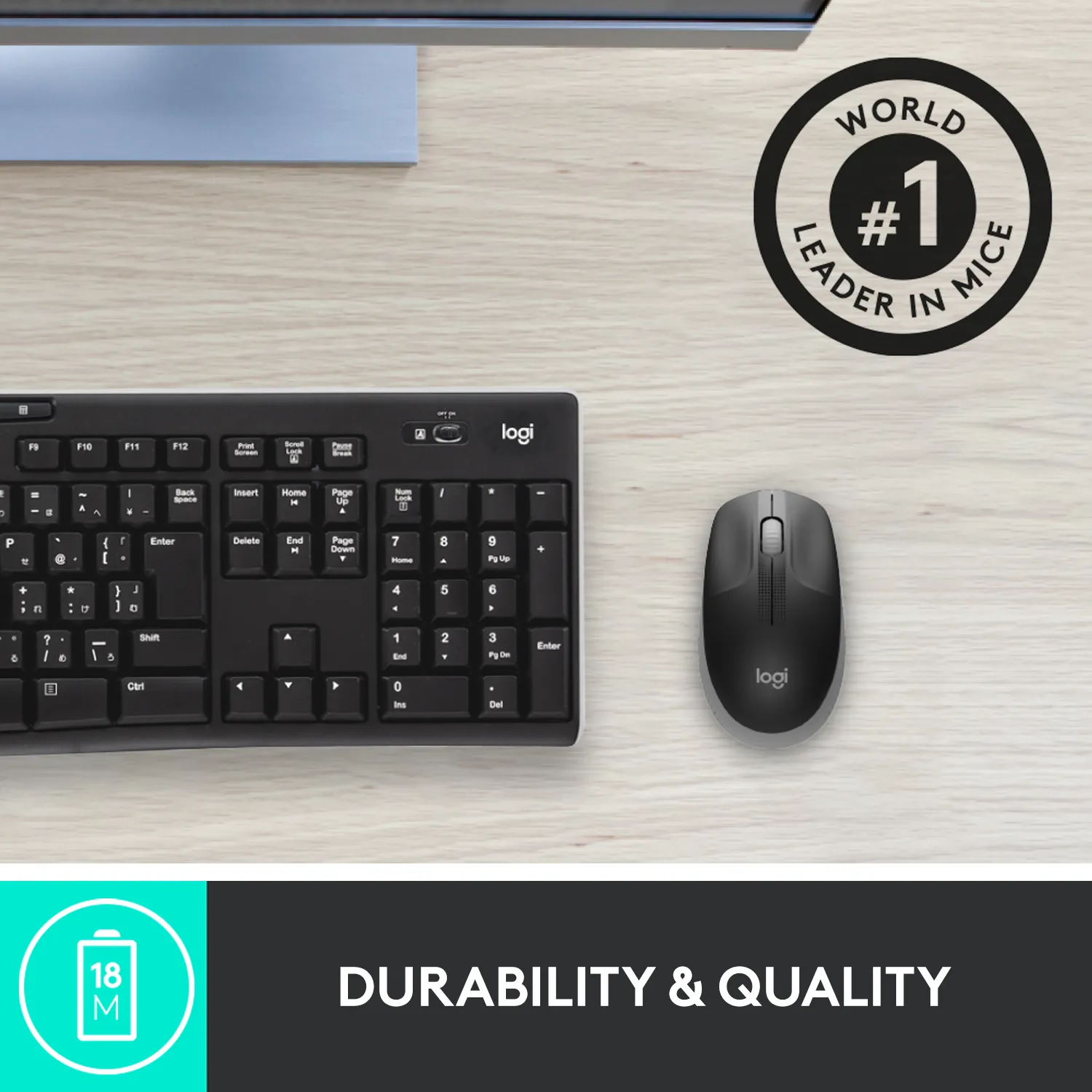 Logitech M190 - wireless mouse, Grey