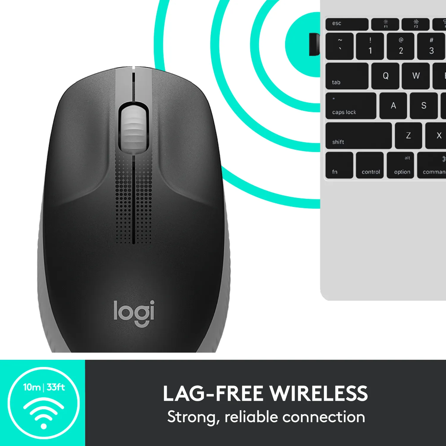 Logitech M190 - wireless mouse, Grey