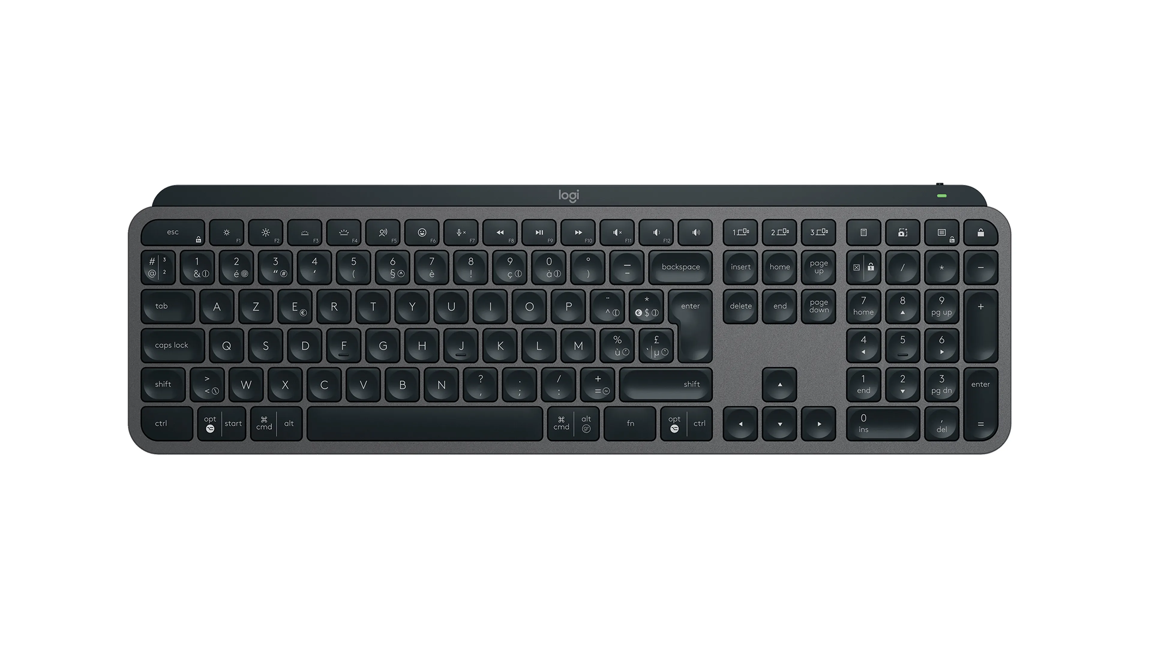 LOGITECH MX Keys S - GRAPHITE - NLB - BT - N/A - CENTRAL-419