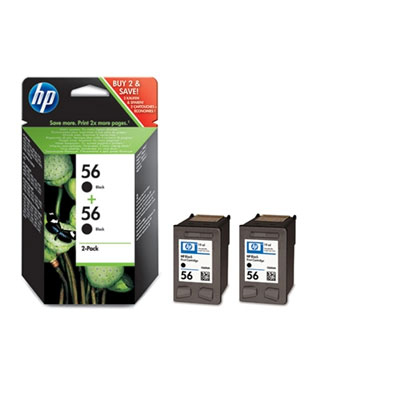 HP Ink Cart No56/black 2pk
