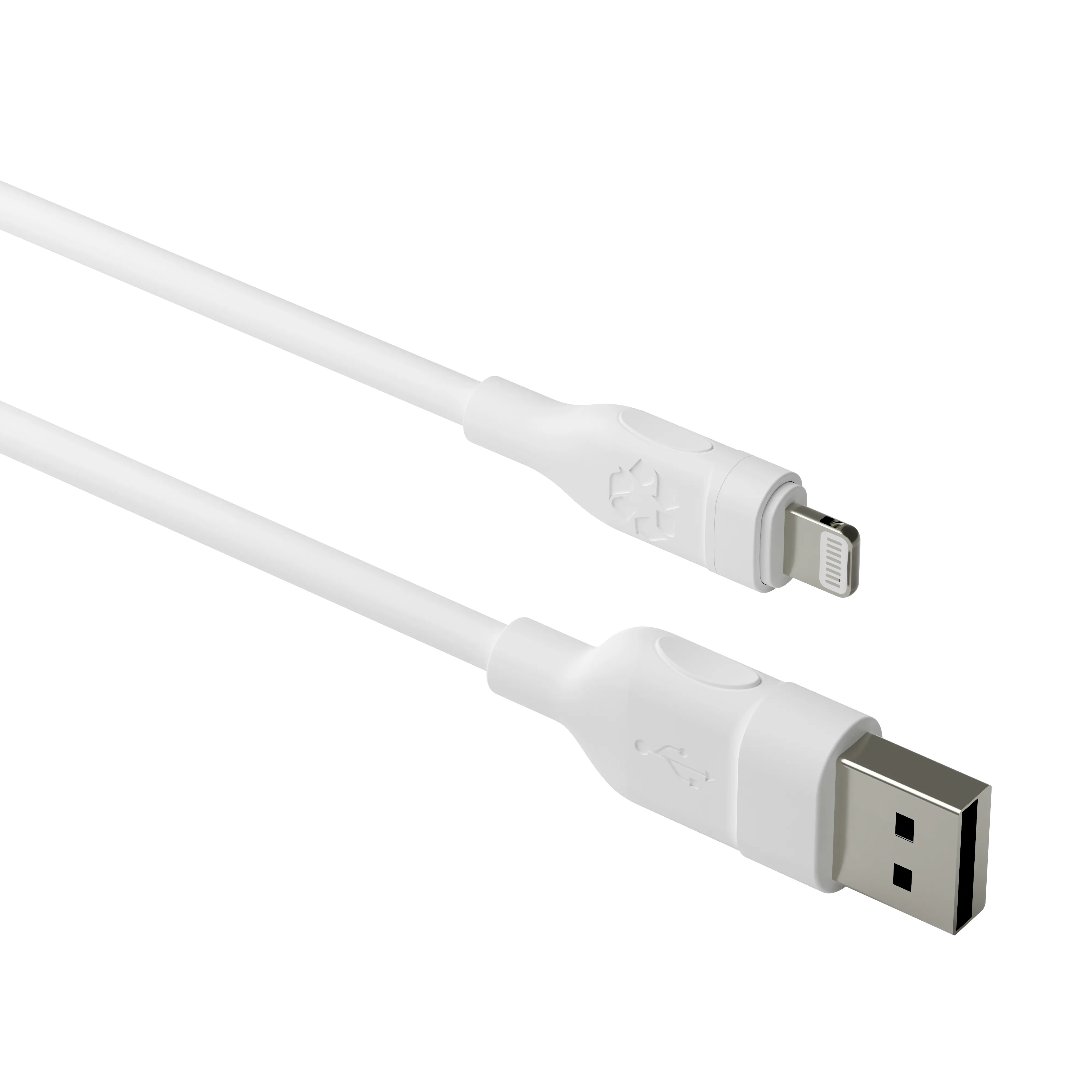 Re-charge - Cable - USB-A to MFI Lightning - TPE, White 2.5m