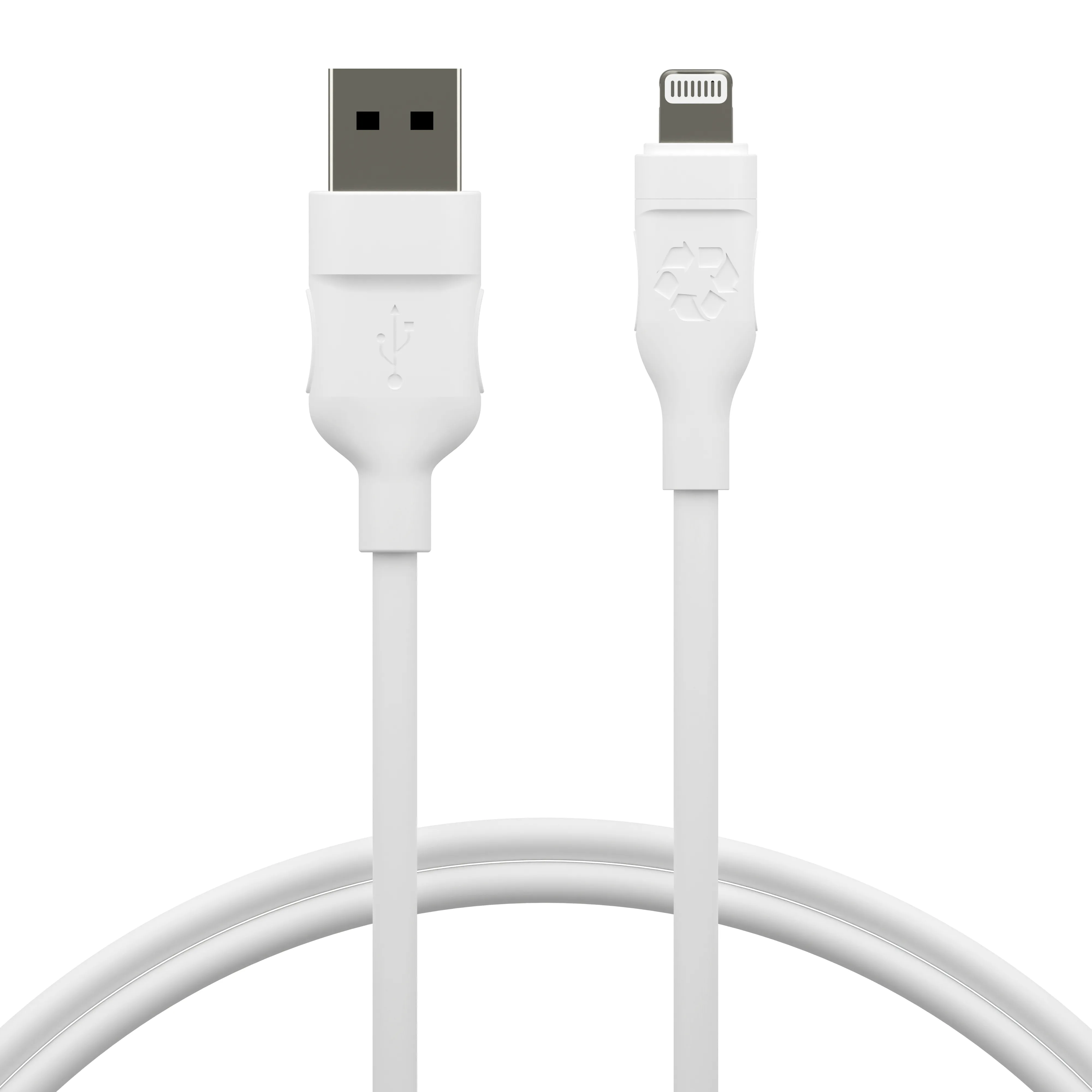 Re-charge - Cable - USB-A to MFI Lightning - TPE, White 1.2m