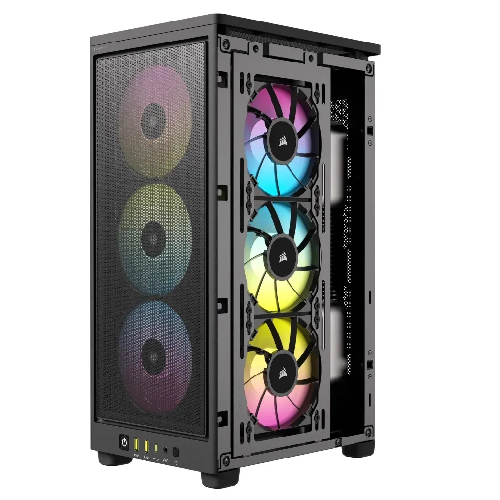 Corsair 2000D RGB AIRFLOW - Midtower chassi, Black