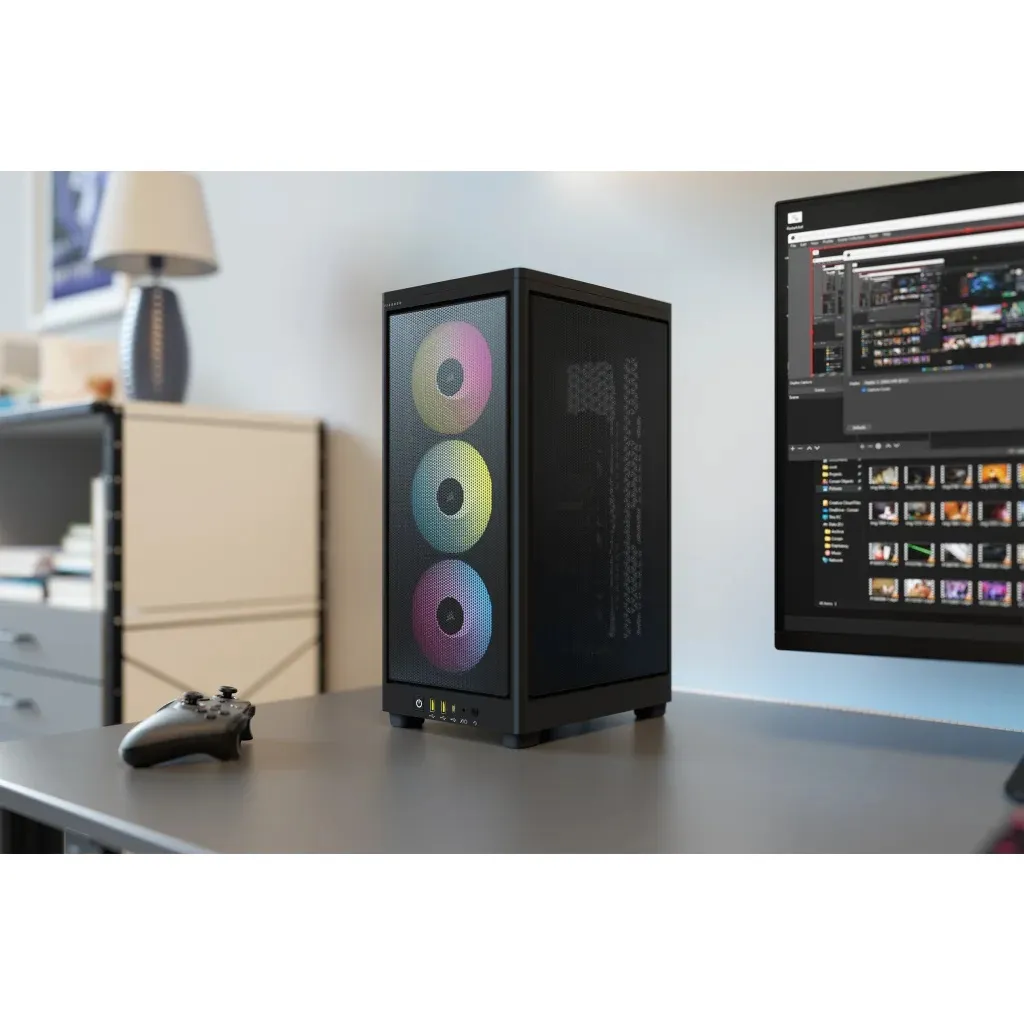 Corsair 2000D RGB AIRFLOW - Midtower chassi, Black