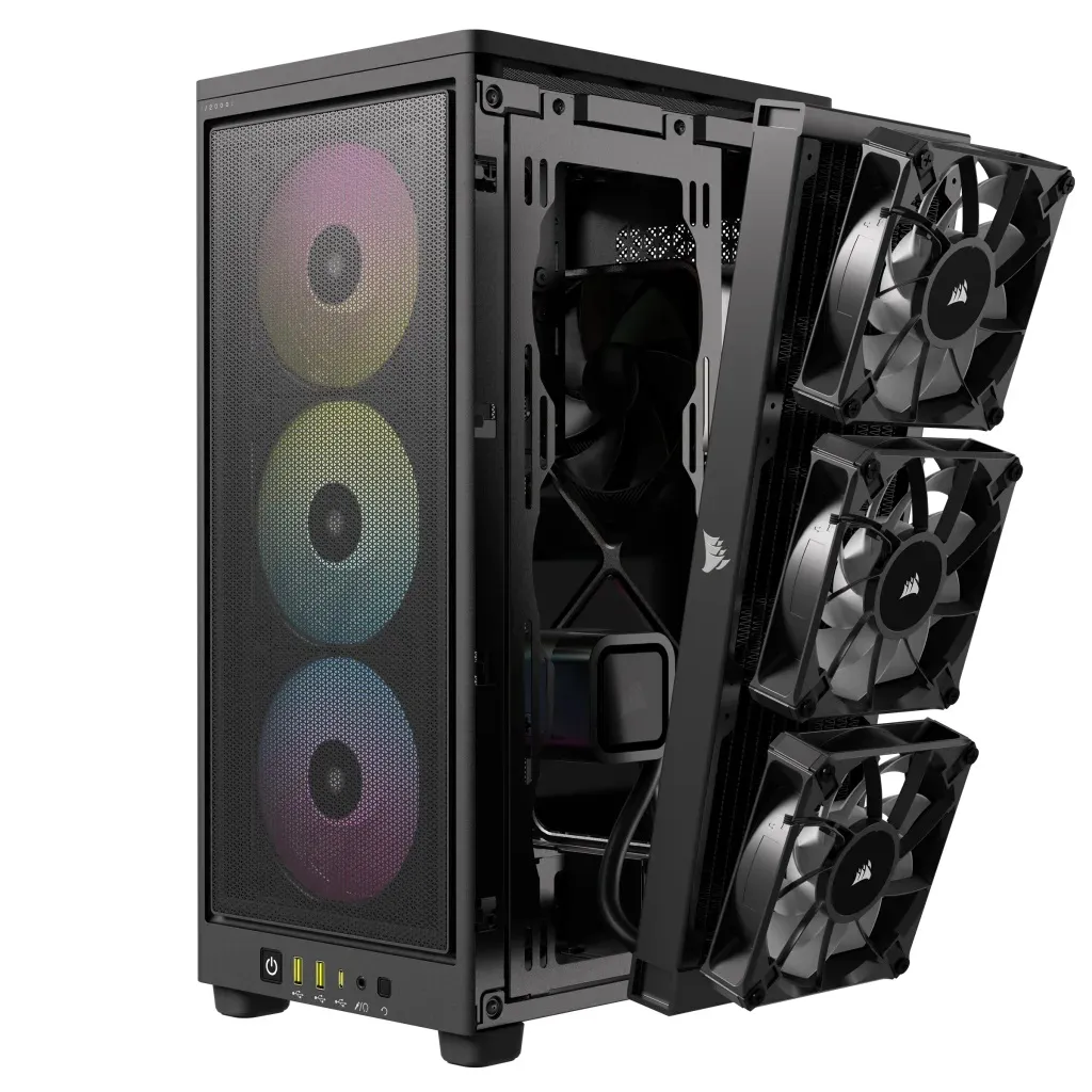 Corsair 2000D RGB AIRFLOW - Midtower chassi, Black