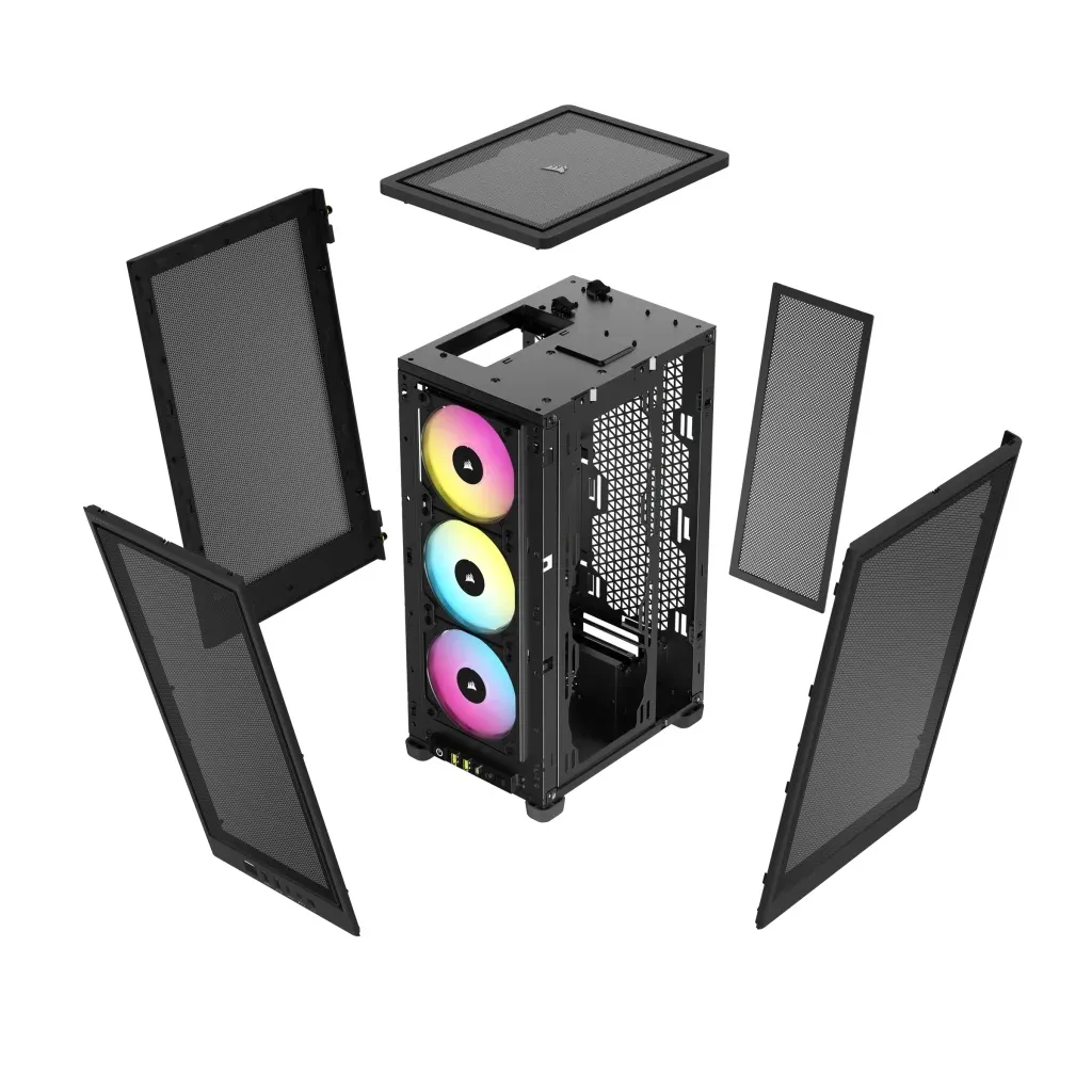 Corsair 2000D RGB AIRFLOW - Midtower chassi, Black