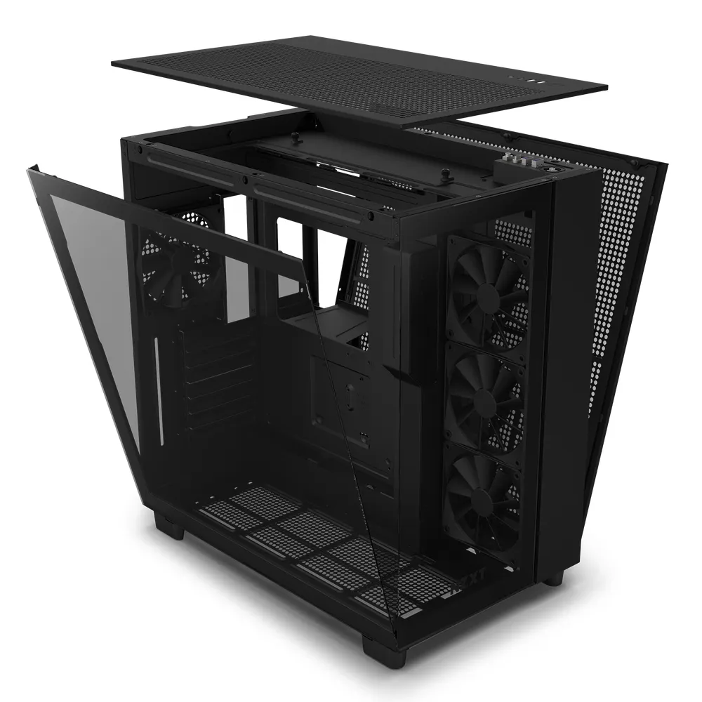 NZXT H9 All Black - miditower chassi, Svart
